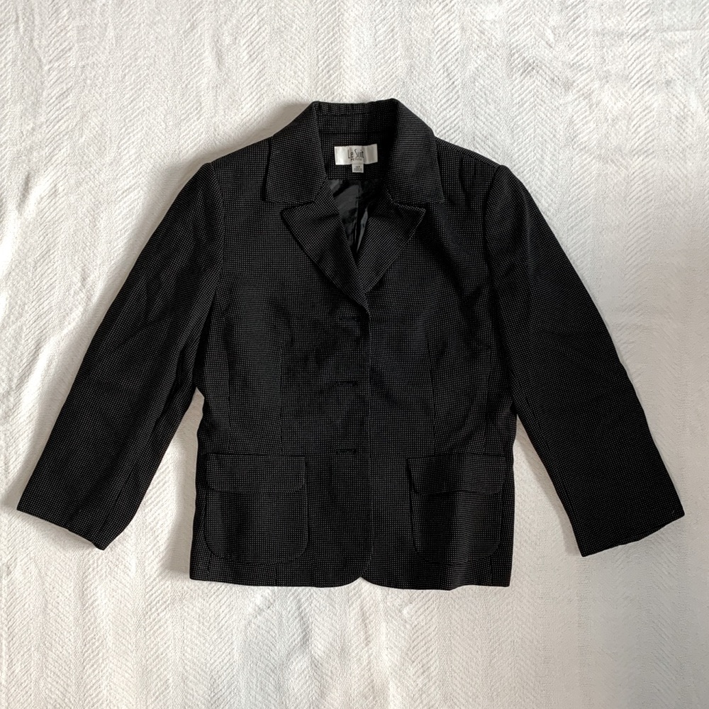 Black dotted blazer
